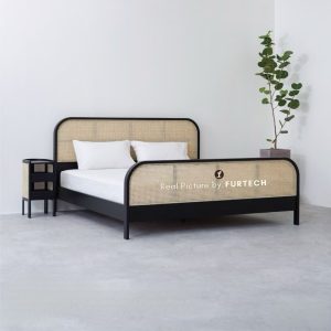 Tempat Tidur Rotan Antik Minimalis Kayu Jati
