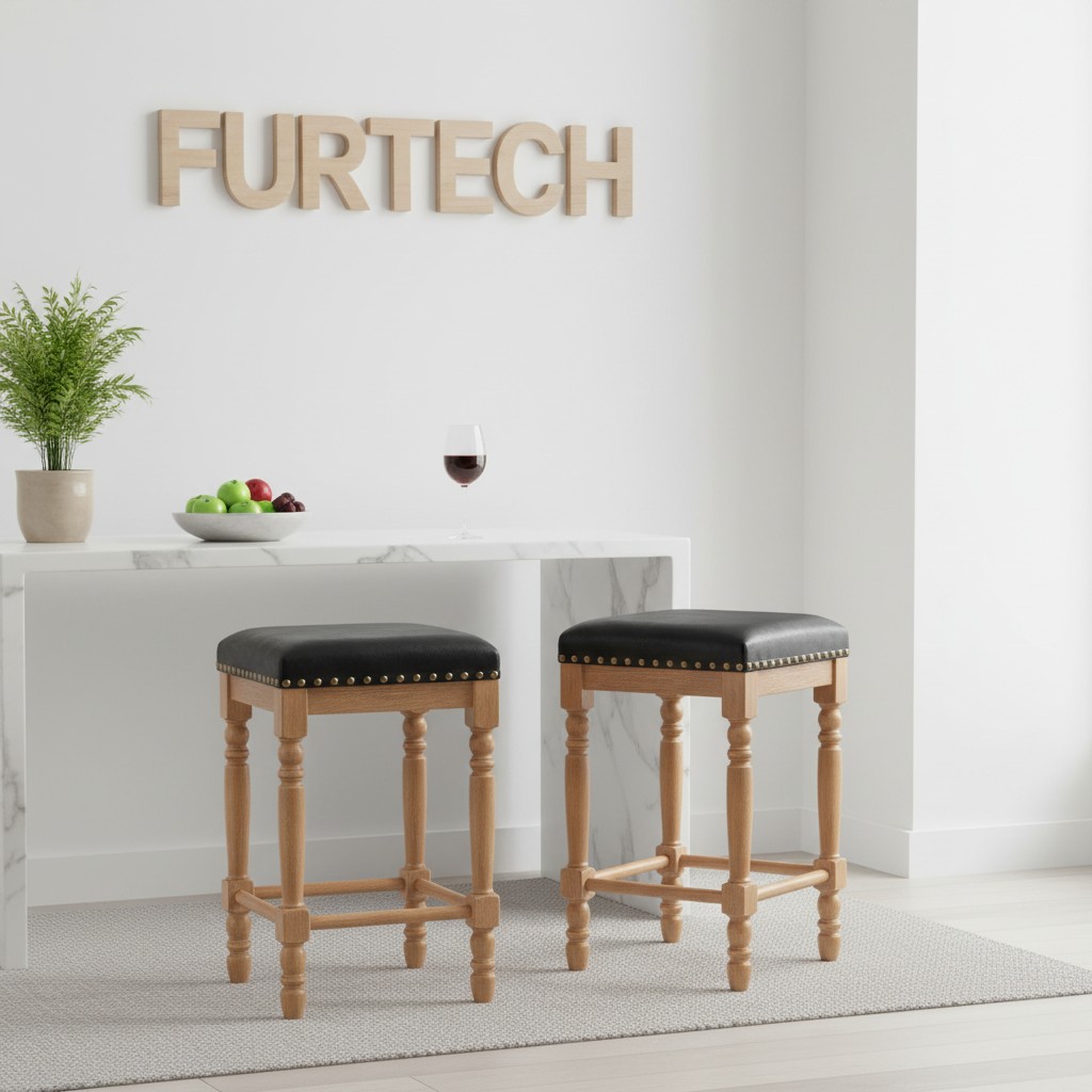 Bar Stool Minimalis Natural Kayu Jati