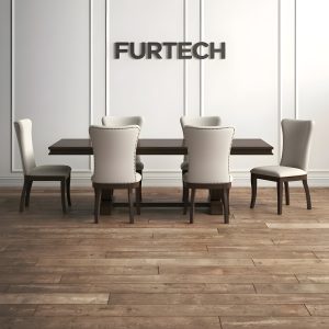 Set Meja Makan Kayu Jati Mewah Elegan Modern