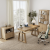 Meja Kantor Set Minimalis Natural Jati solid