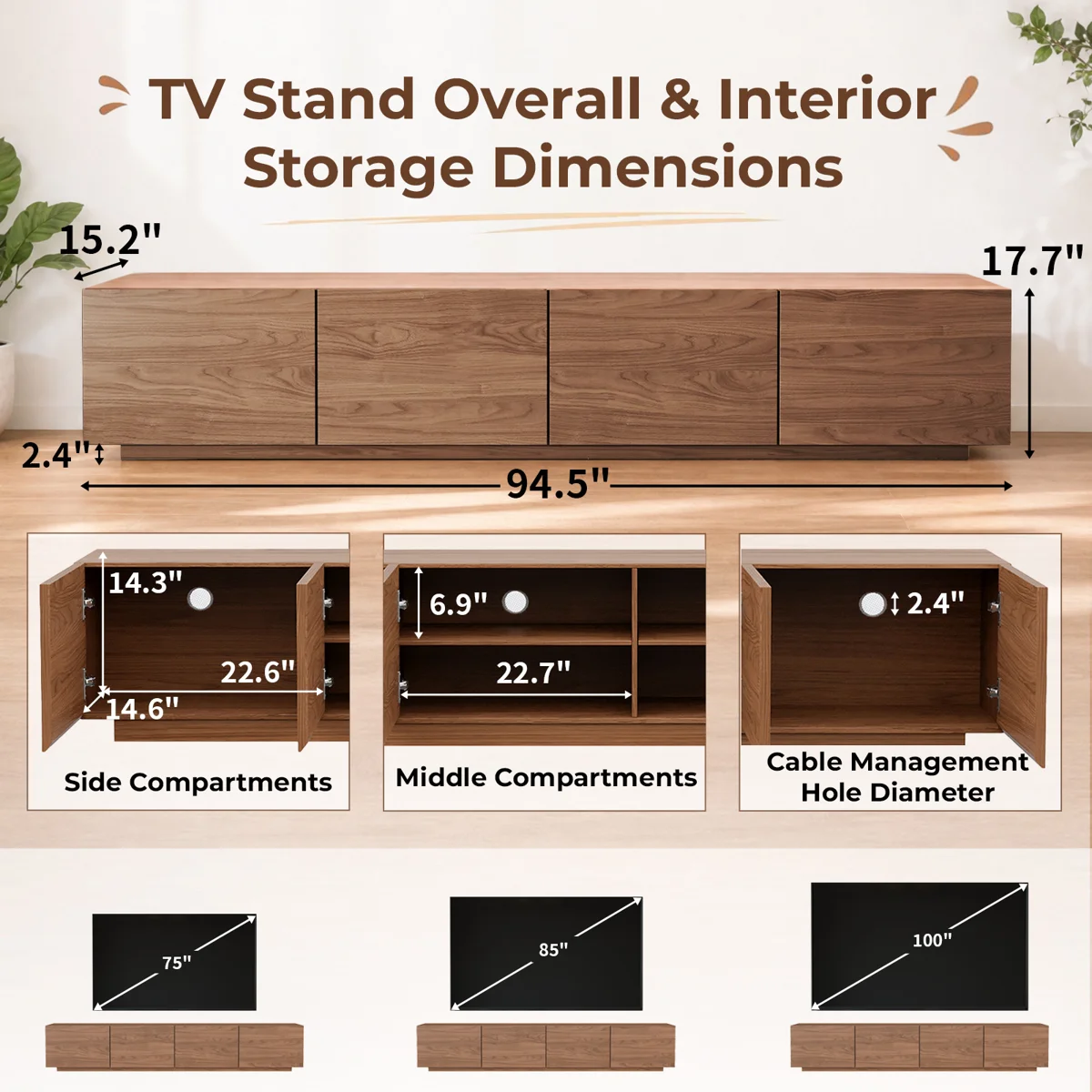 Bufet Tv 4 Pintu Desain Minimalis Mewah Kayu Jati TPK