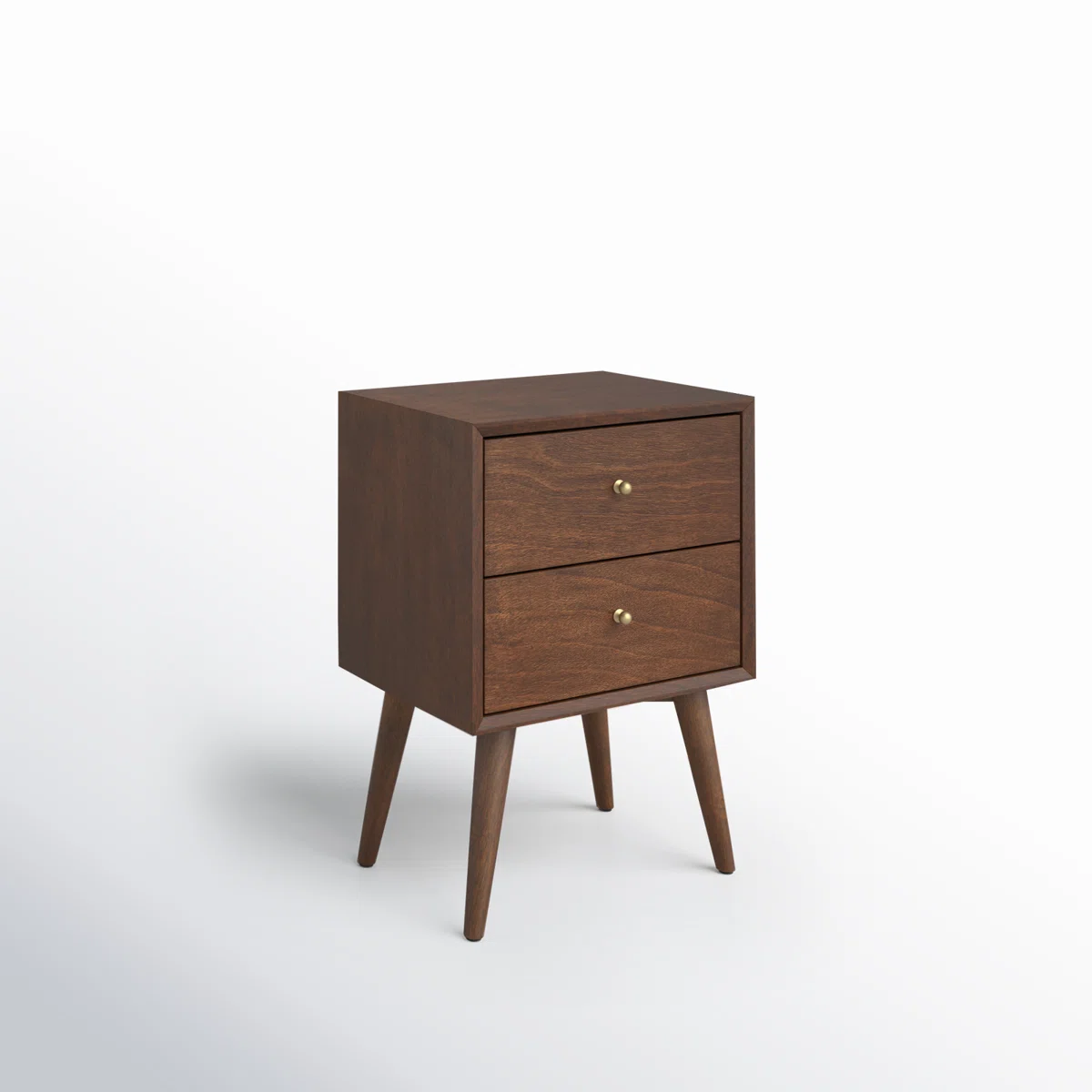 Nakas 2 Laci Bevel Kaki Retro Jati Minimalis Modern Kekinian