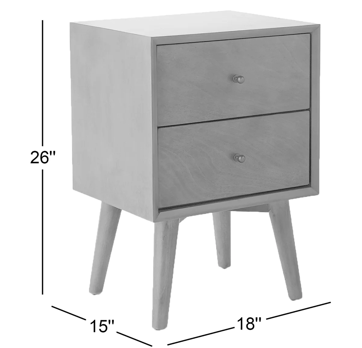 Nakas 2 Laci Bevel Kaki Retro Jati Minimalis Modern Kekinian - Image 3