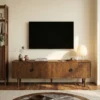Sonia Bufet Tv Kaki Retro Desain Pintu Unik Kayu Jati
