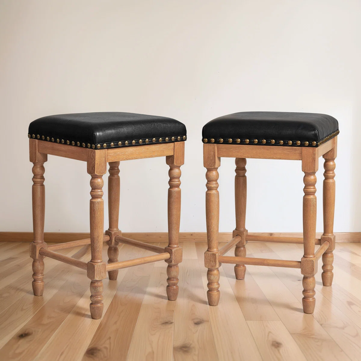 Bar Stool Minimalis Natural Kayu Jati