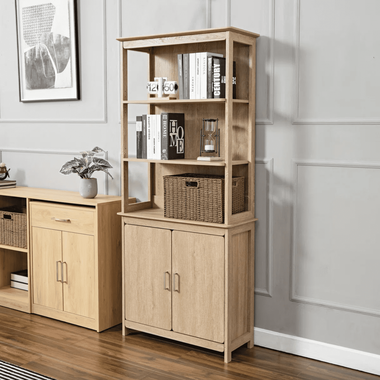 Meja Kantor Set Minimalis Natural Jati solid