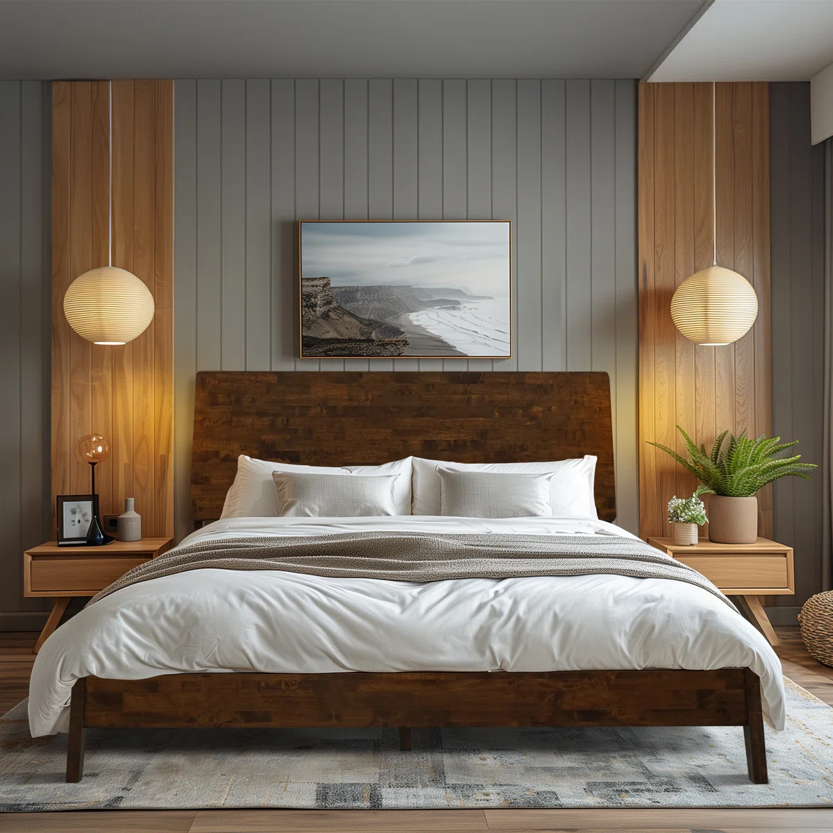 Tempat Tidur Model Minimalis Bahan Kayu Jati Solid
