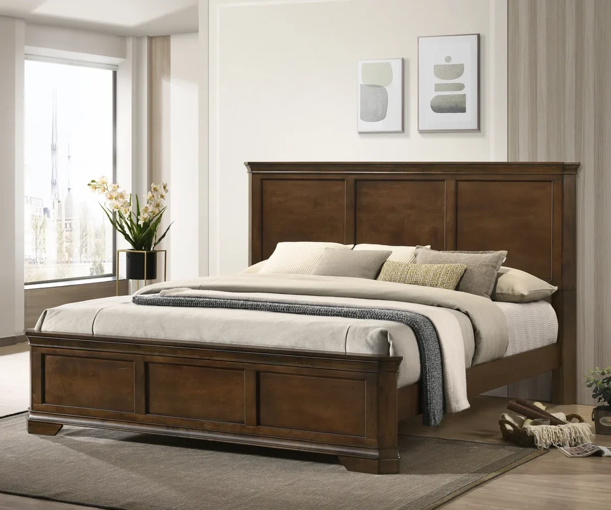 Tempat Tidur Desain Klasik Kayu Jati Minimalis Modern