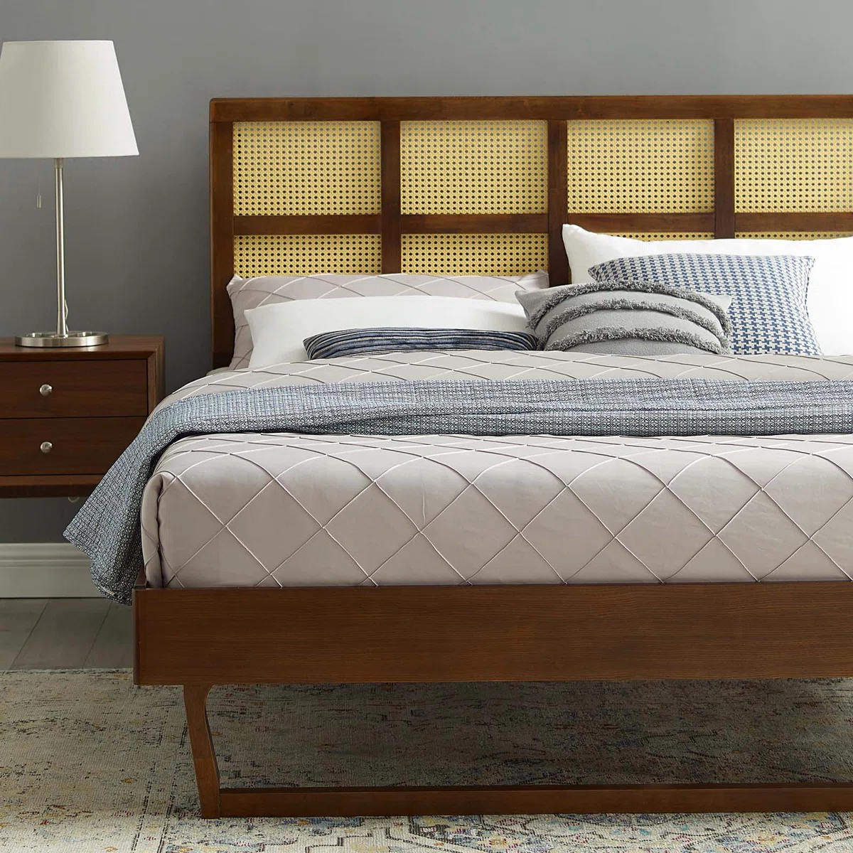 Tempat Tidur Rotan Kayu Jati Desain Unik Minimalis Kekinian